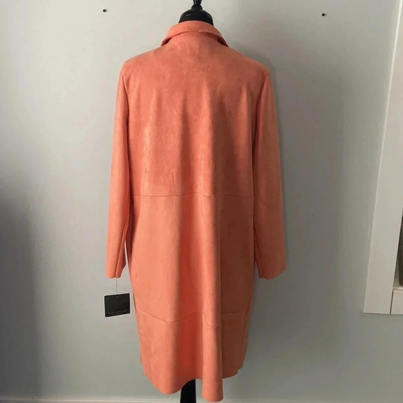 Andrew Marc New York  | Salmon Faux Suede Duster - Picture 3 of 6